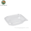 Plastique rectangulaire réutilisable à salade de salade de salade de salade